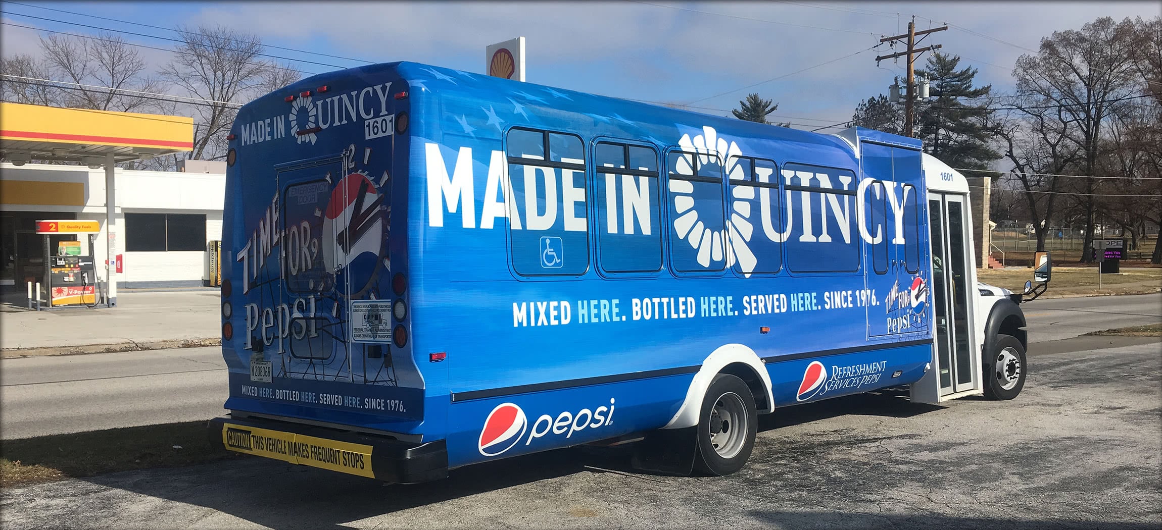 Pepsi Made in Quincy Bus Wrap