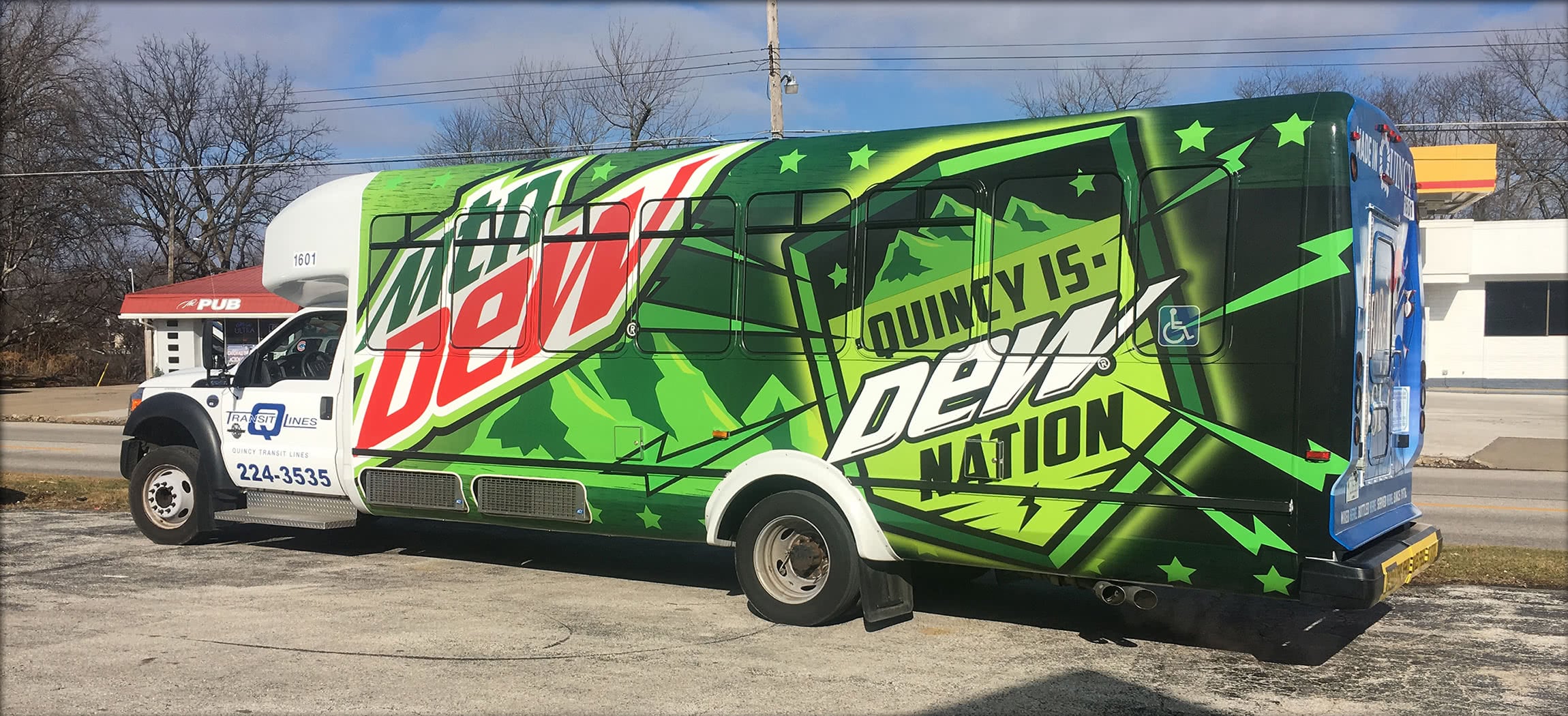 Mountain Dew Bus Wrap