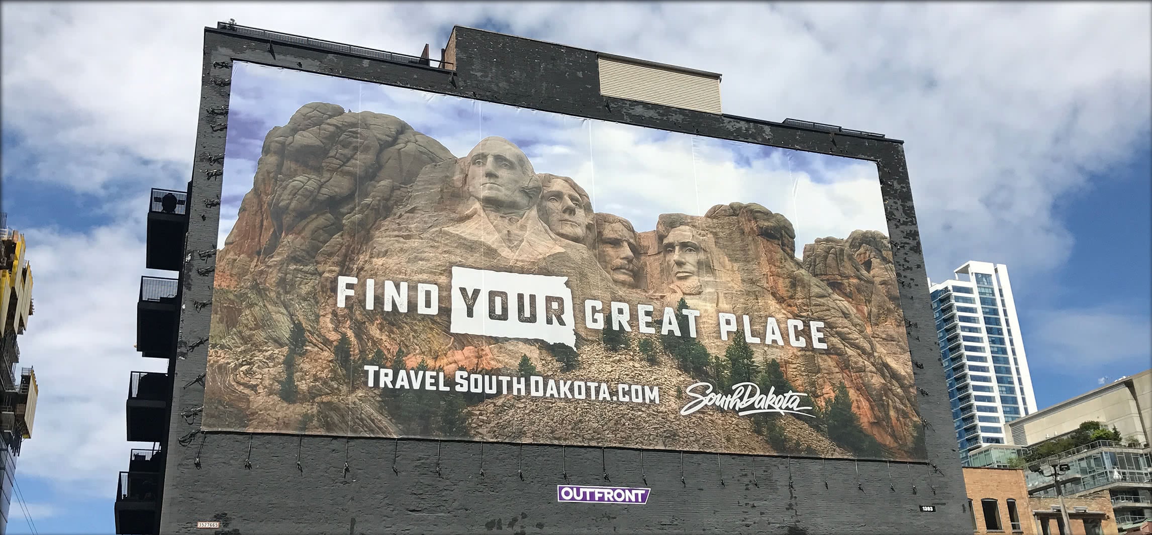 Travel South Dakota Building Sign