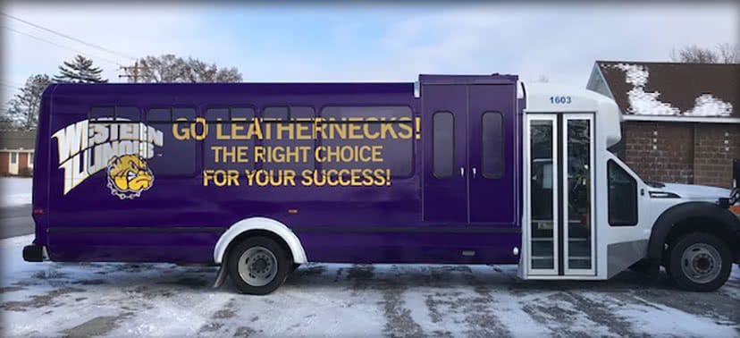 Western Illinois University Bus Wrap